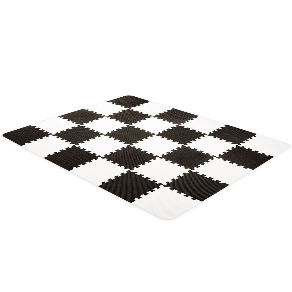 Kinderkraft Alfombra para juegos puzzle LUNO blanco y negro