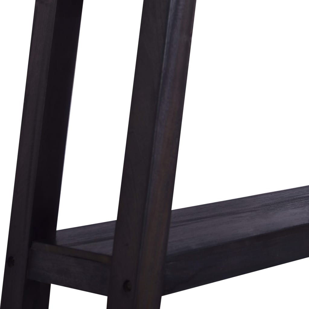 vidaXL Mesa consola de madera maciza de caoba negra 120x30x75 cm