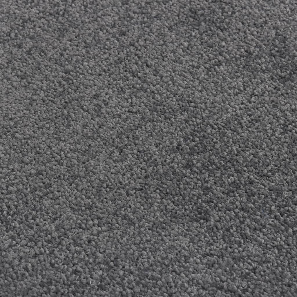 vidaXL Felpudo de rayas gris antracita 60x80 cm