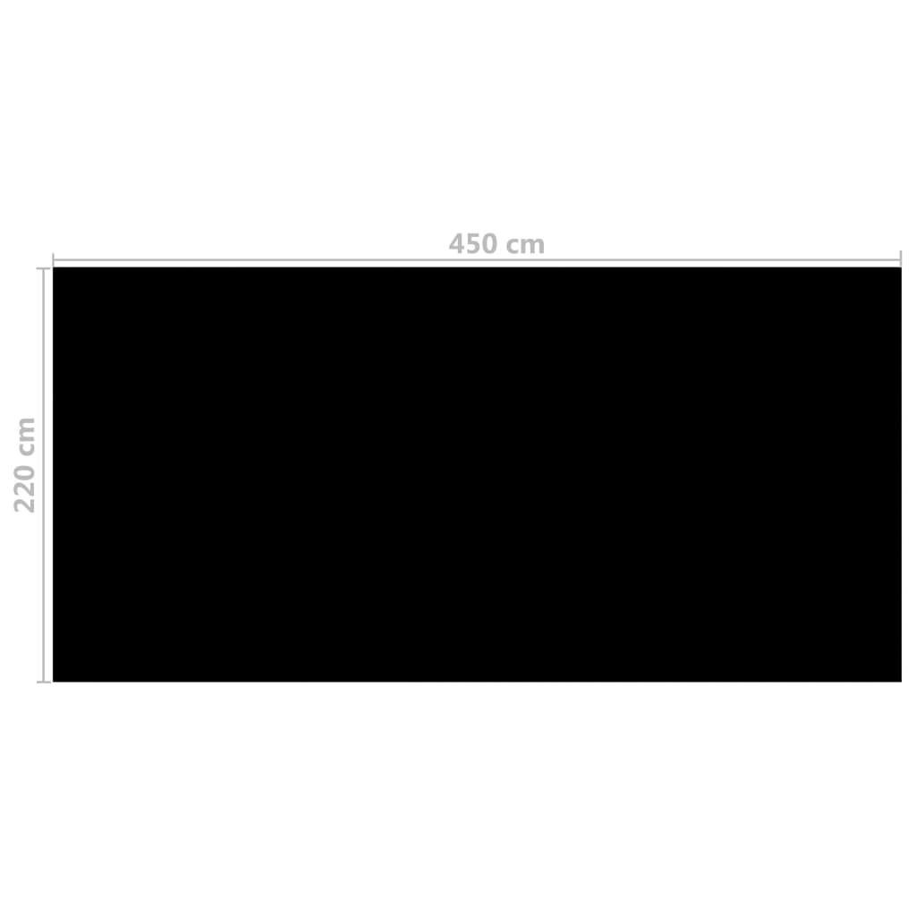 vidaXL Cubierta de piscina PE negro 450x210 cm