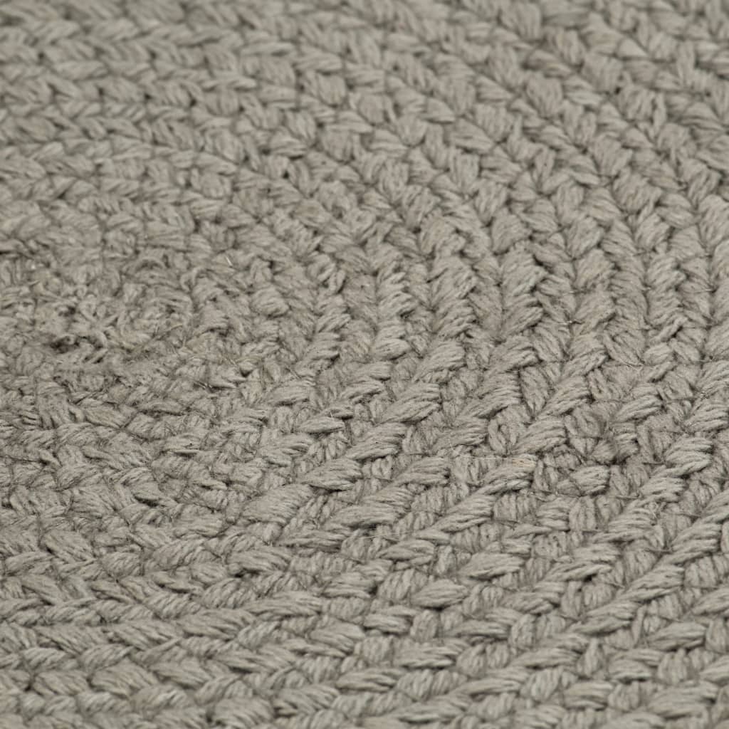 vidaXL Manteles individuales redondos 4 uds algodón gris liso 38 cm