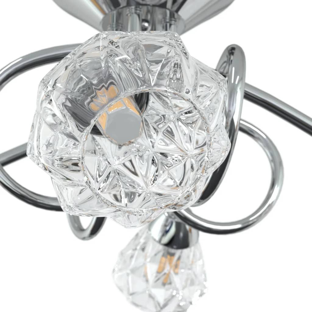vidaXL Lámpara de techo pantallas reticular cristal 4 bombillas LED G9