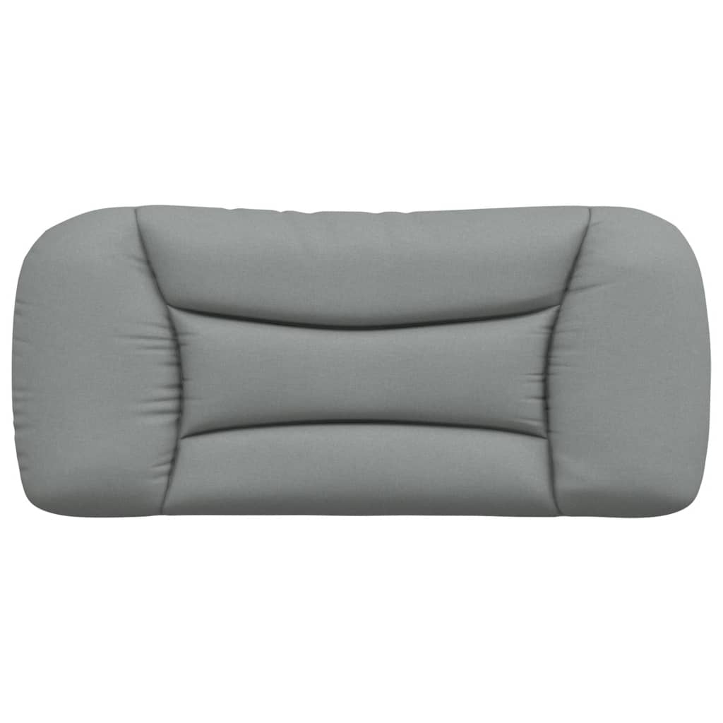 vidaXL Cabecero de cama acolchado tela gris claro 80 cm