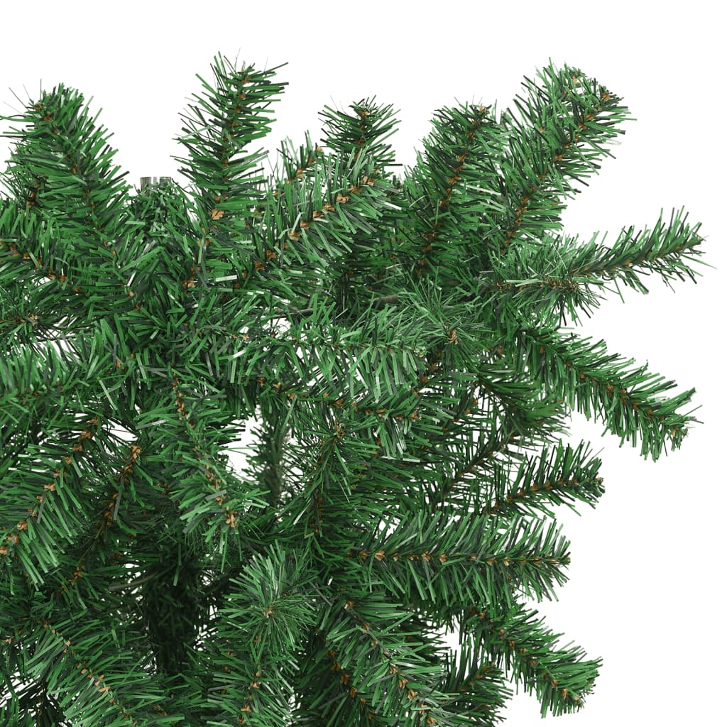 vidaXL Árbol de Navidad artificial invertido con soporte verde 120 cm