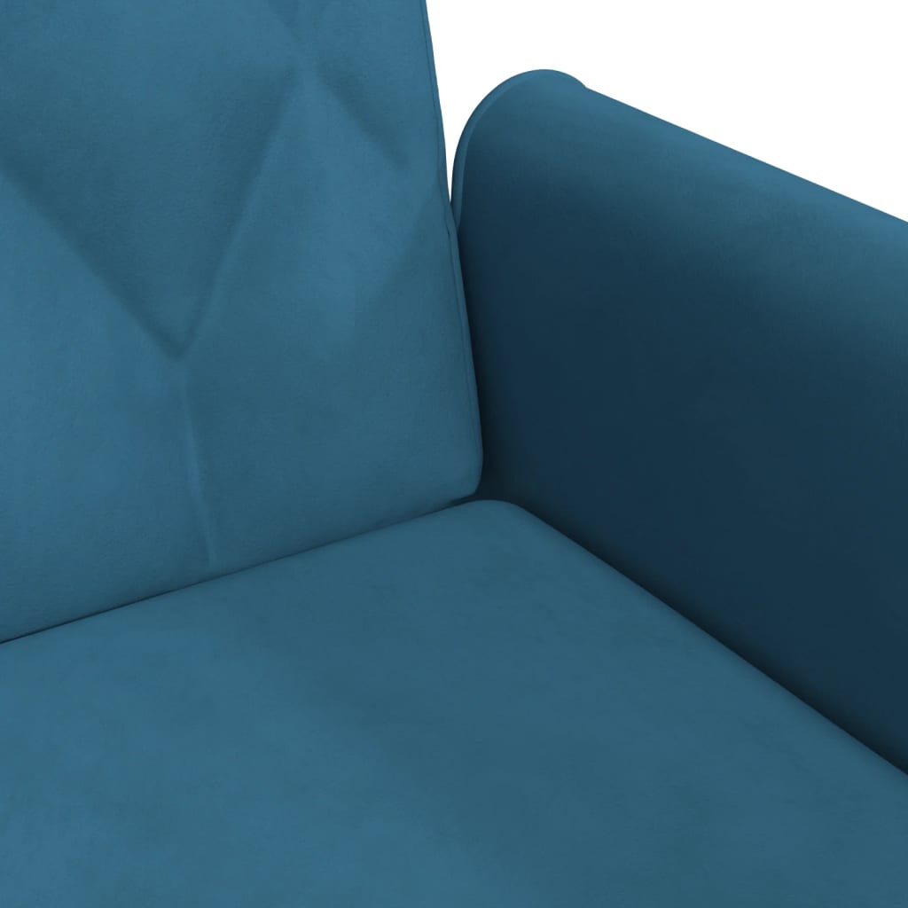 vidaXL Sofá cama con reposabrazos terciopelo azul