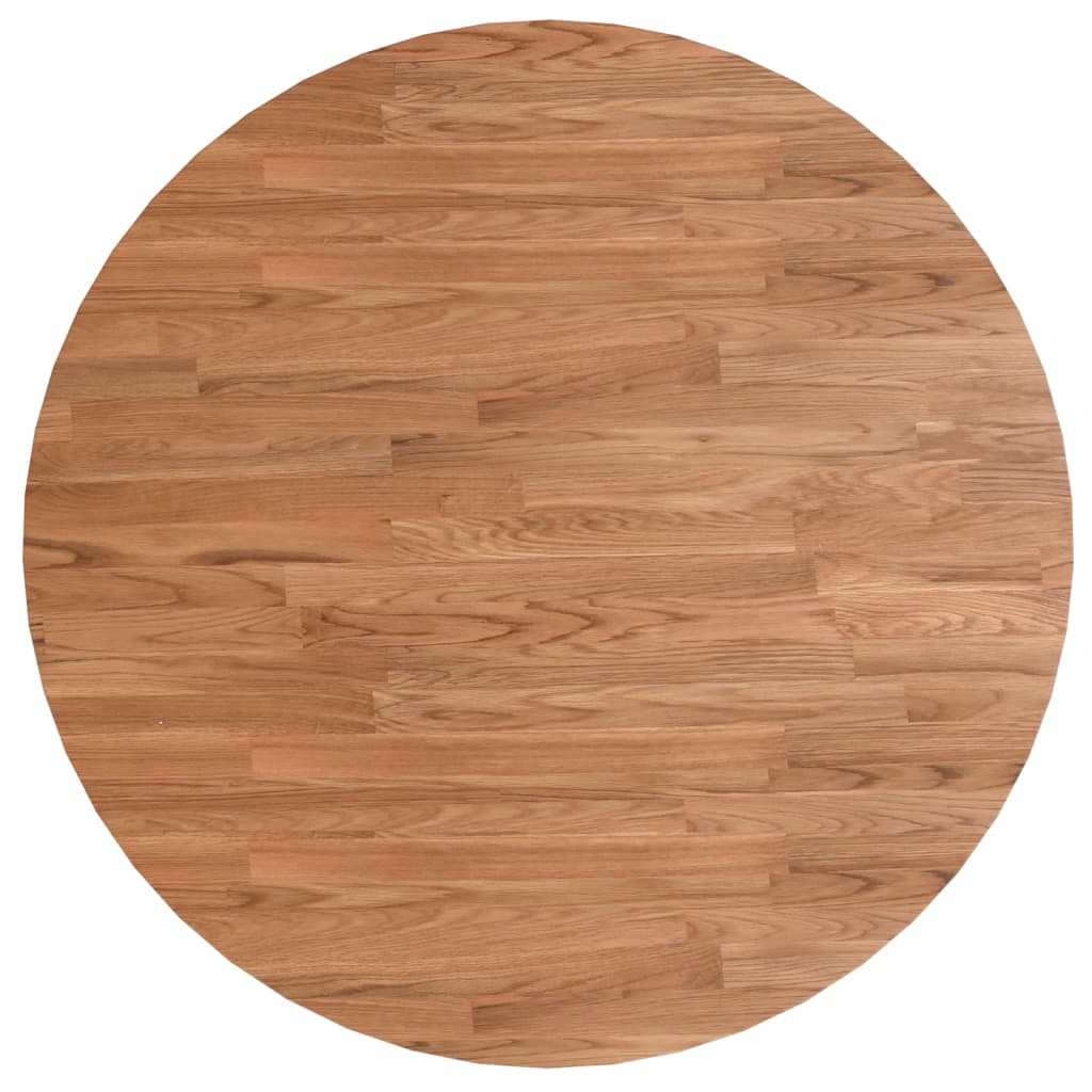vidaXL Tablero de mesa redonda madera de roble marrón claro Ø80x1,5 cm