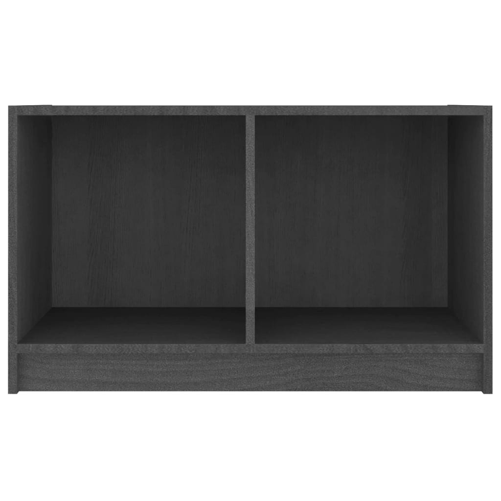 vidaXL Mueble de TV de madera maciza de pino gris 70x33x42 cm