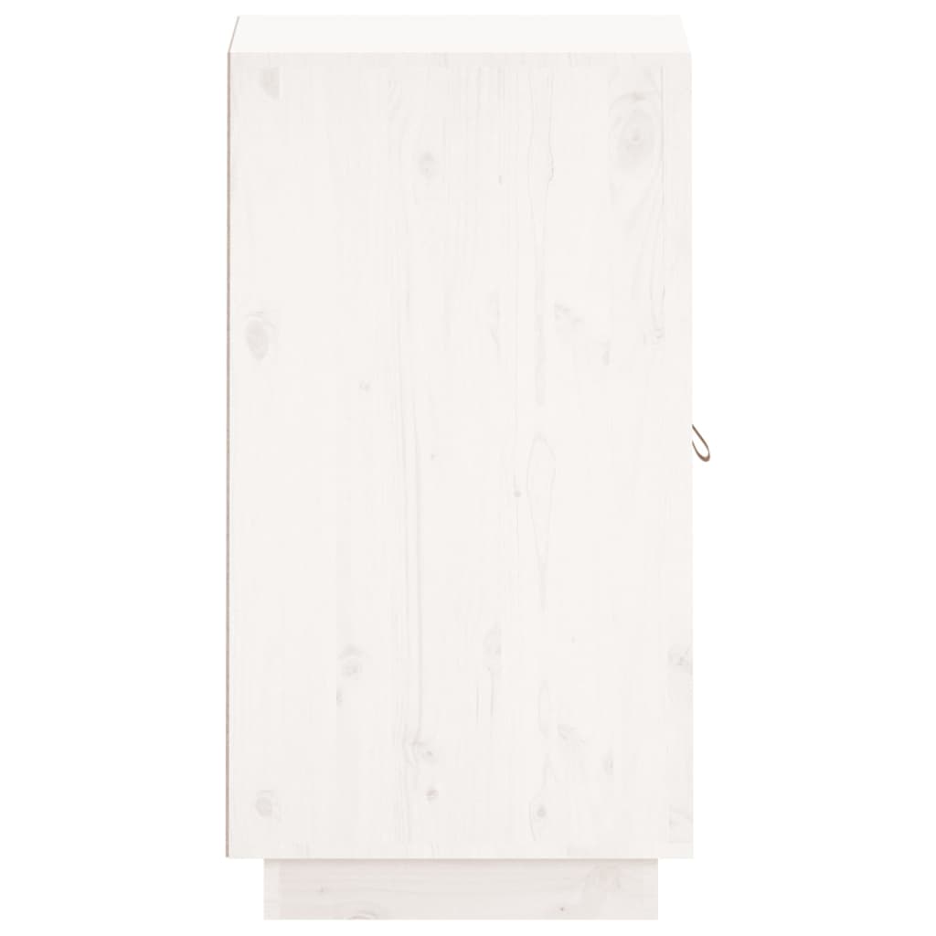 vidaXL Aparador de madera maciza de pino blanco 34x40x75 cm