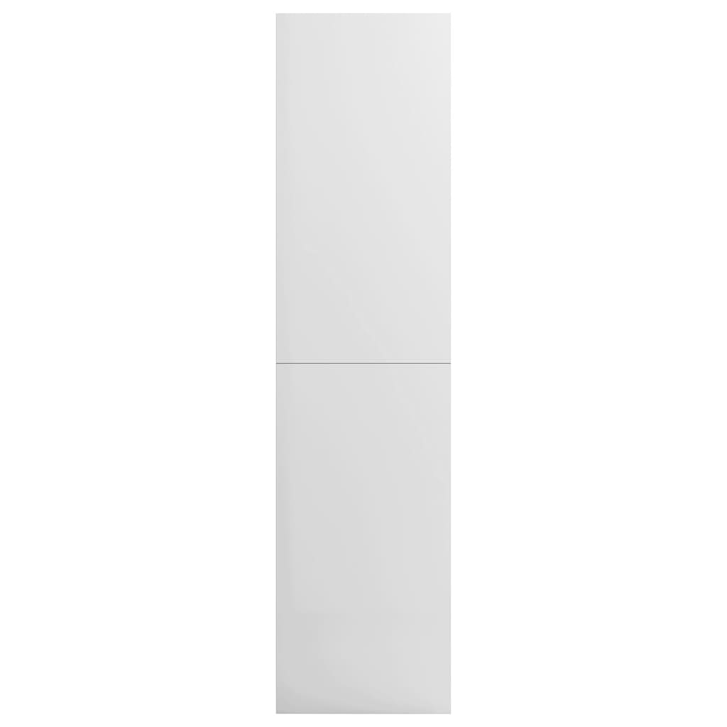 vidaXL Armario de madera contrachapada blanco brillante 100x50x200 cm