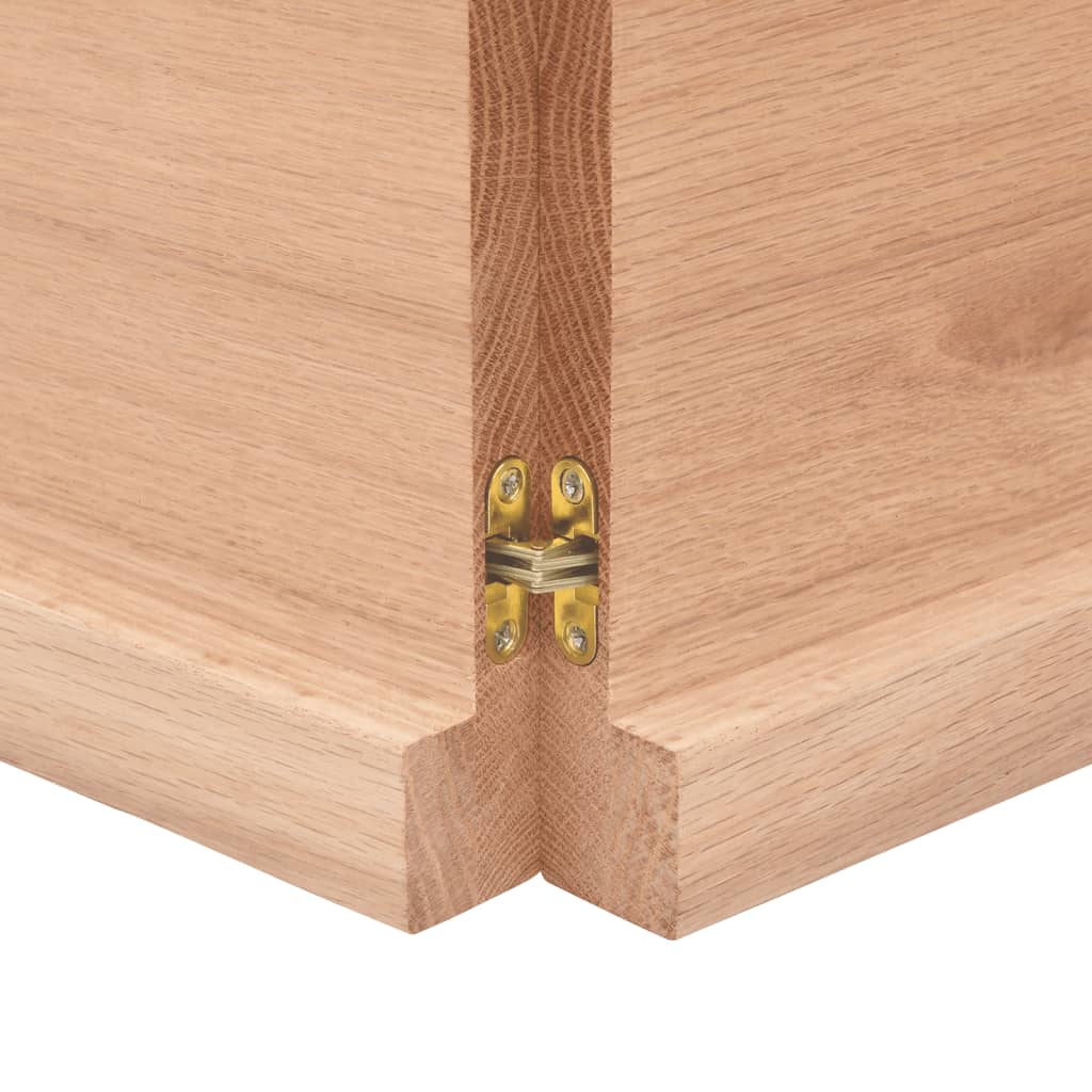 vidaXL Tablero mesa madera tratada borde natural marrón 160x60x(2-4)cm