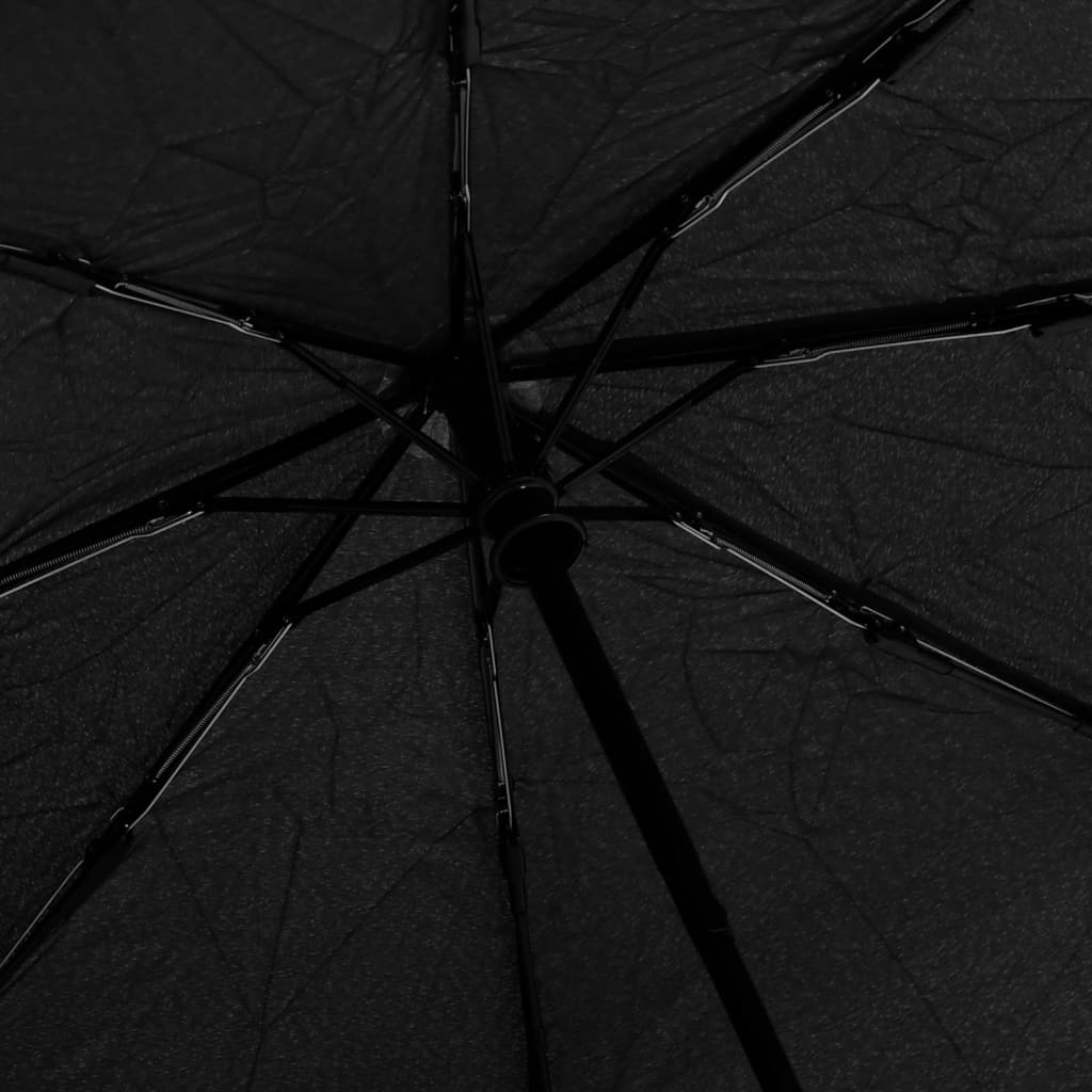 vidaXL Paraguas plegable automático negro 95 cm