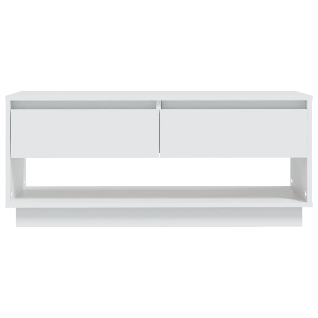 vidaXL Mueble para TV madera contrachapada blanco 102x41x44 cm