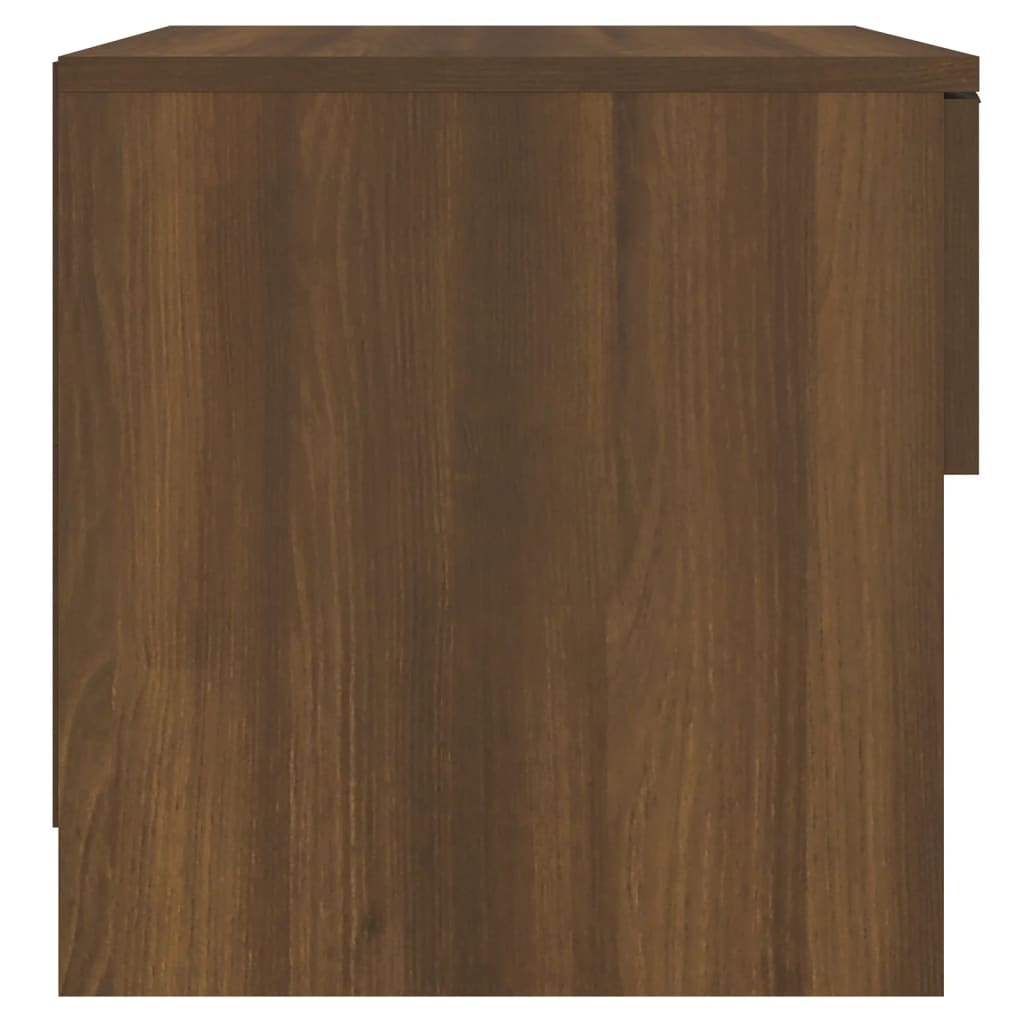 vidaXL Mesita de noche madera contrachapada color roble marrón
