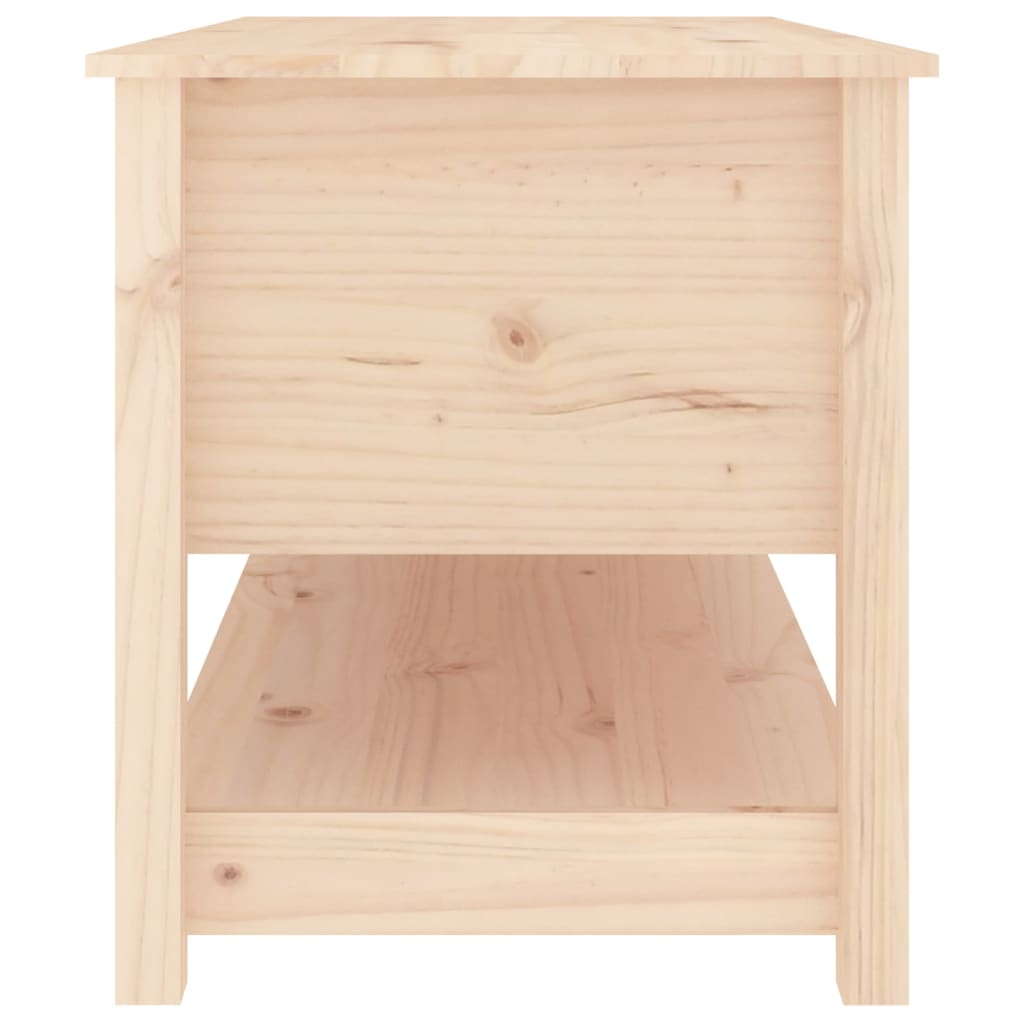 vidaXL Mesa de centro de madera maciza de pino 102x49x55 cm