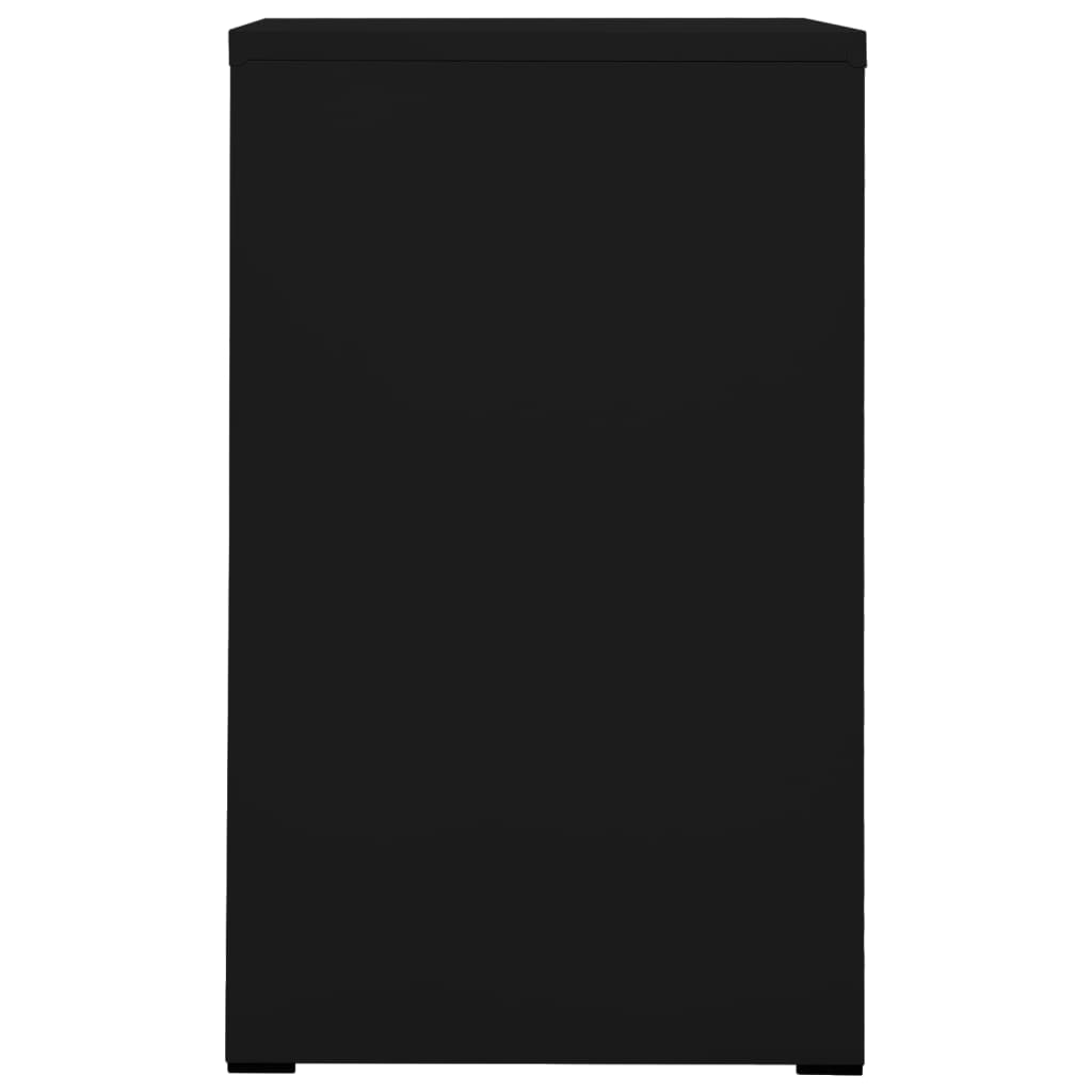 vidaXL Armario archivador de acero negro 46x62x102,5 cm