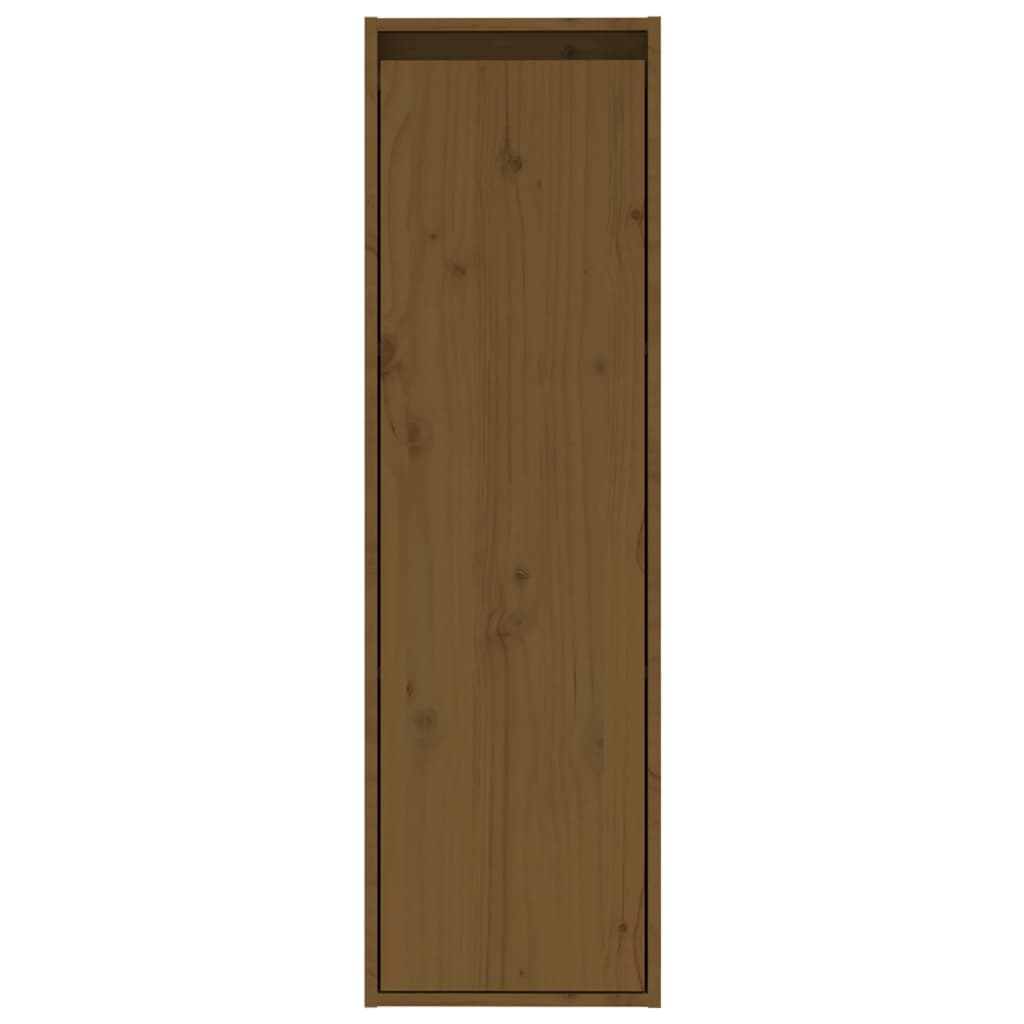 vidaXL Armarios de pared 2 uds madera de pino marrón miel 30x30x100 cm