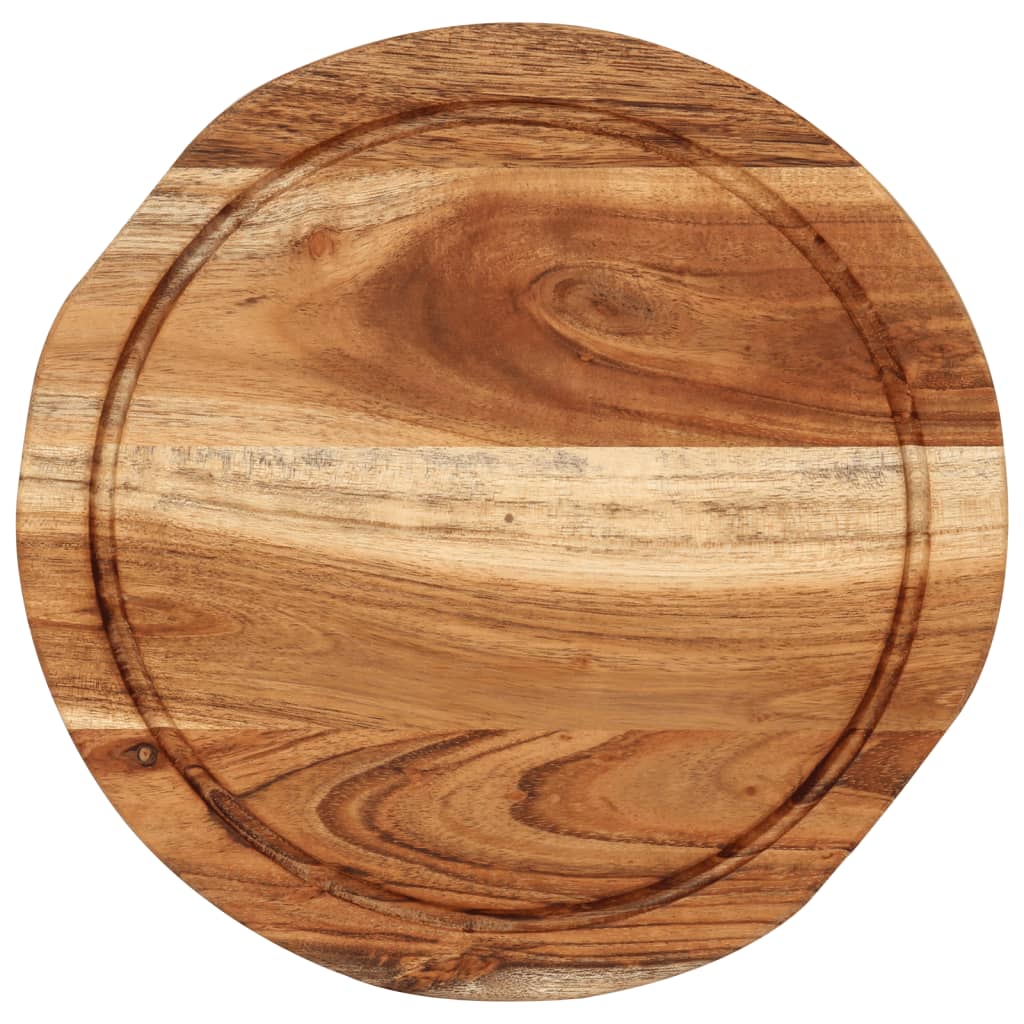 vidaXL Tabla de cortar madera maciza de acacia Ø25x2,5 cm