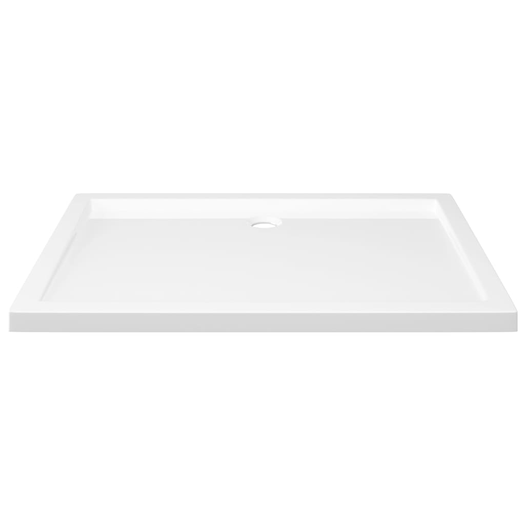 vidaXL Plato de ducha rectangular ABS blanco 70x100 cm