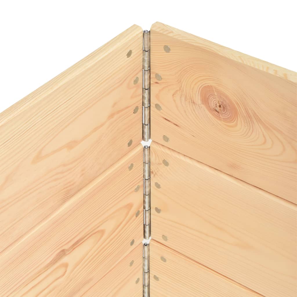vidaXL Collar de caja de palés 3 uds madera maciza de pino 100x100 cm