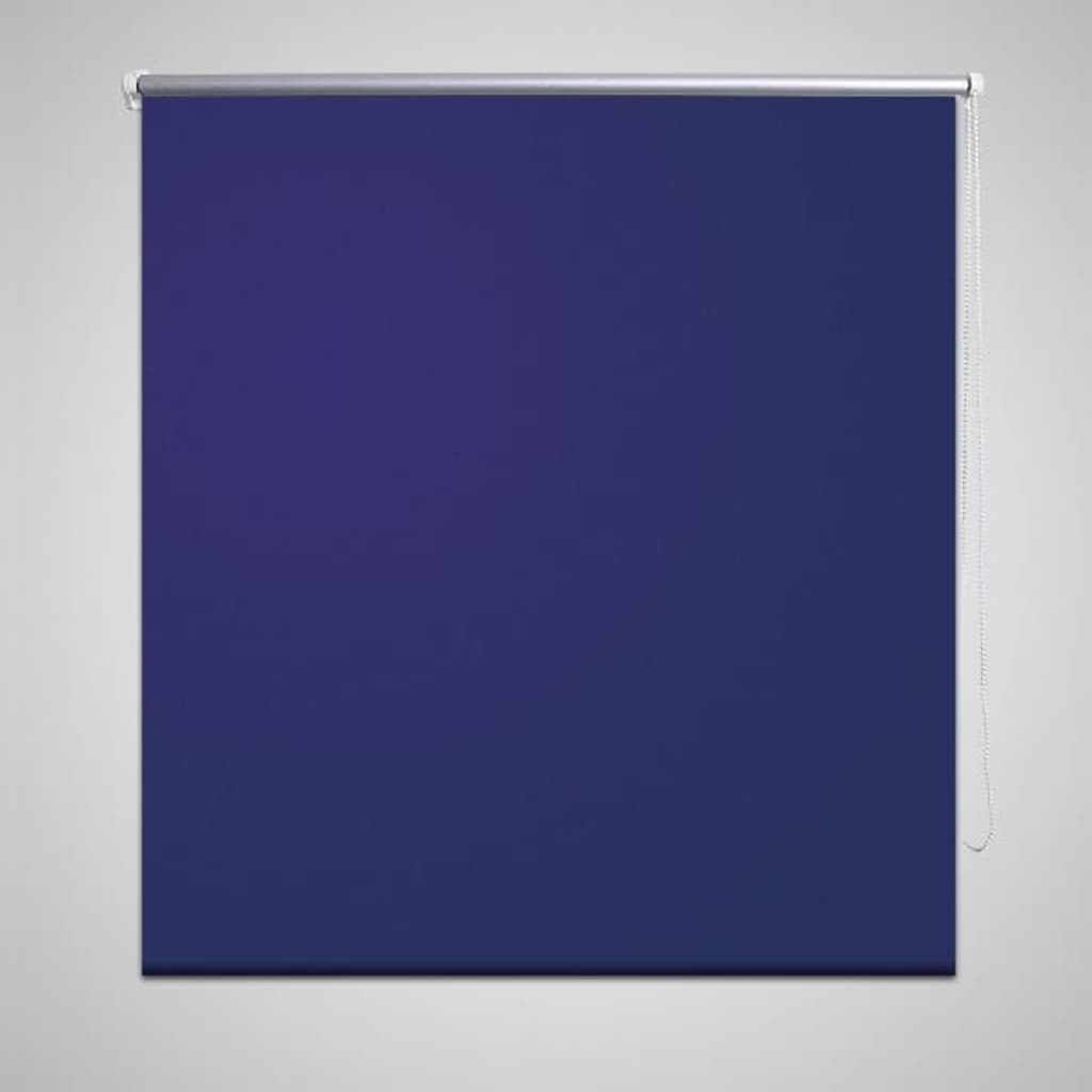 vidaXL Persiana estor opaco enrollable azul marino 80x230 cm
