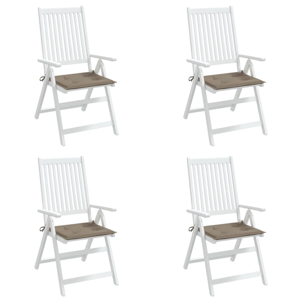 vidaXL Cojines de silla de jardín 4 uds tela Oxford taupé 50x50x3 cm