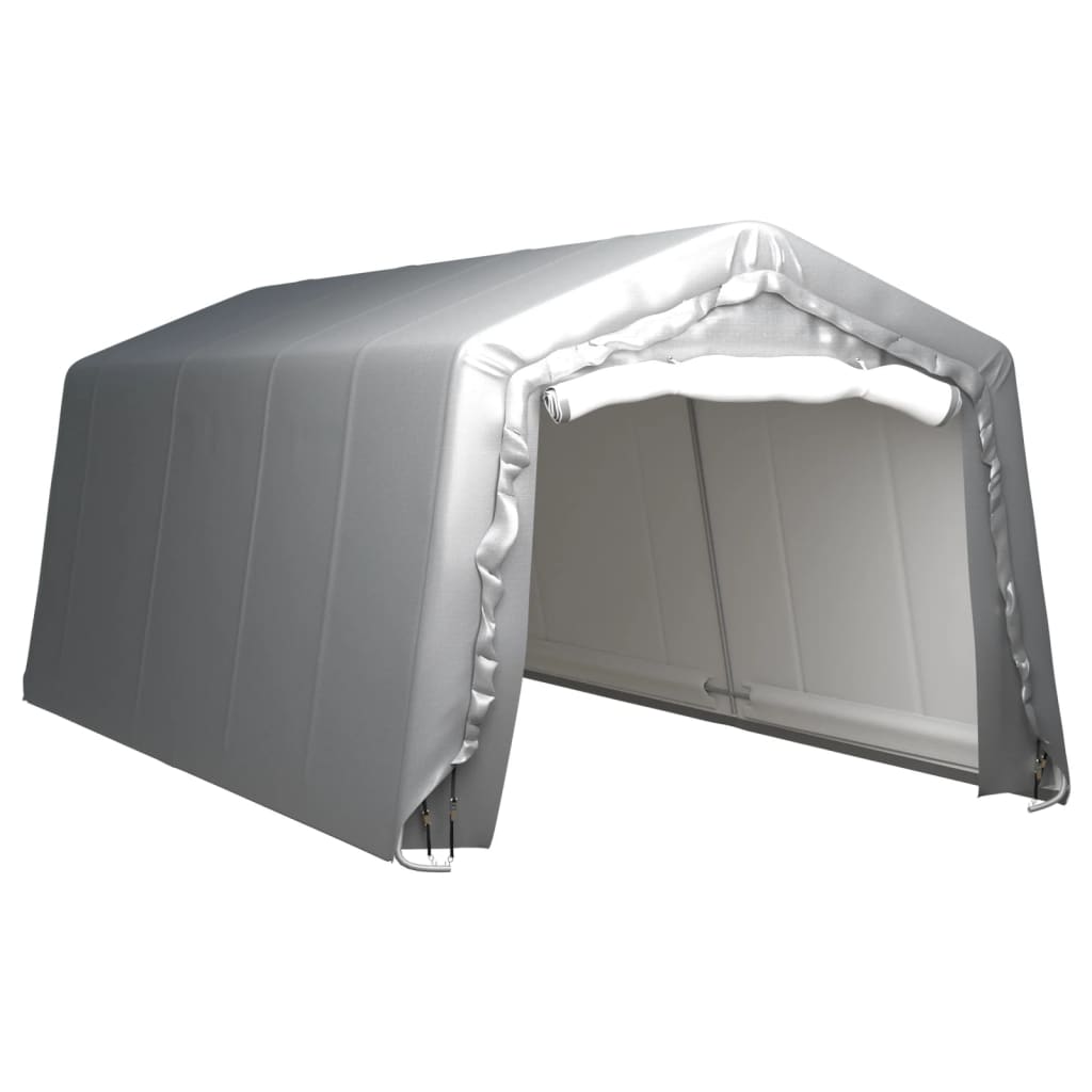 vidaXL Carpa de almacenamiento acero gris 300x600 cm