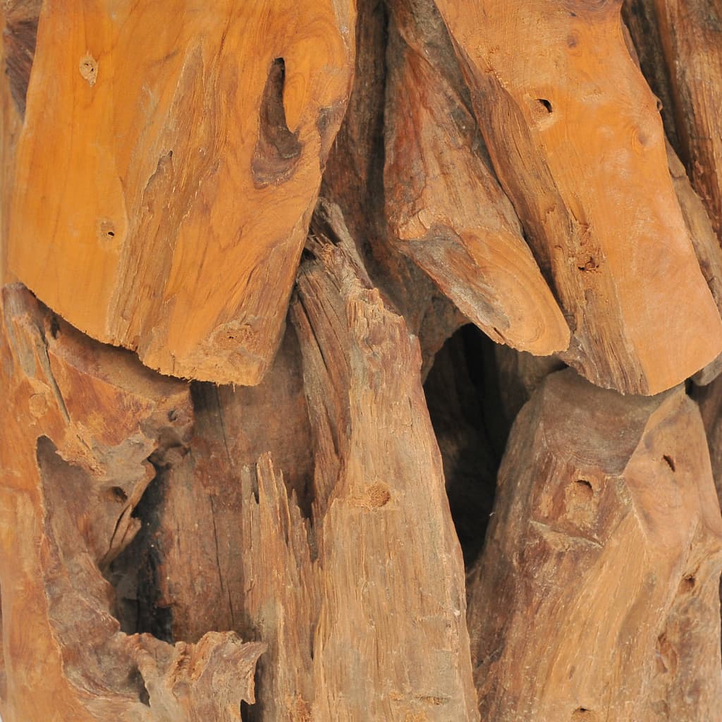 vidaXL Mesa de centro de madera flotante de teca maciza 60 cm