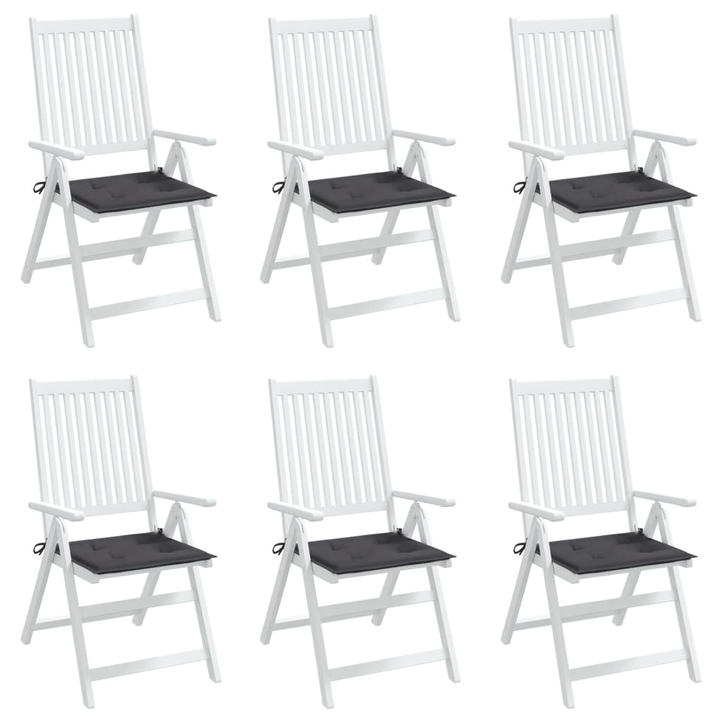 vidaXL Cojines sillas de jardín 6 uds tela Oxford antracita 40x40x3 cm