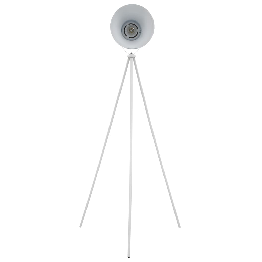 vidaXL Lámpara de trípode de pie metal blanco E27