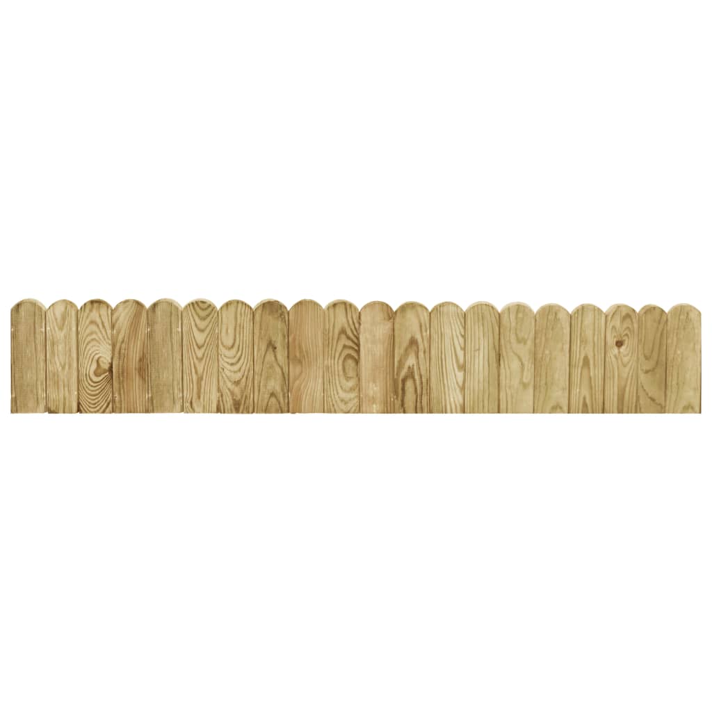 vidaXL Rollo de borde de madera de pino impregnada verde 120 cm