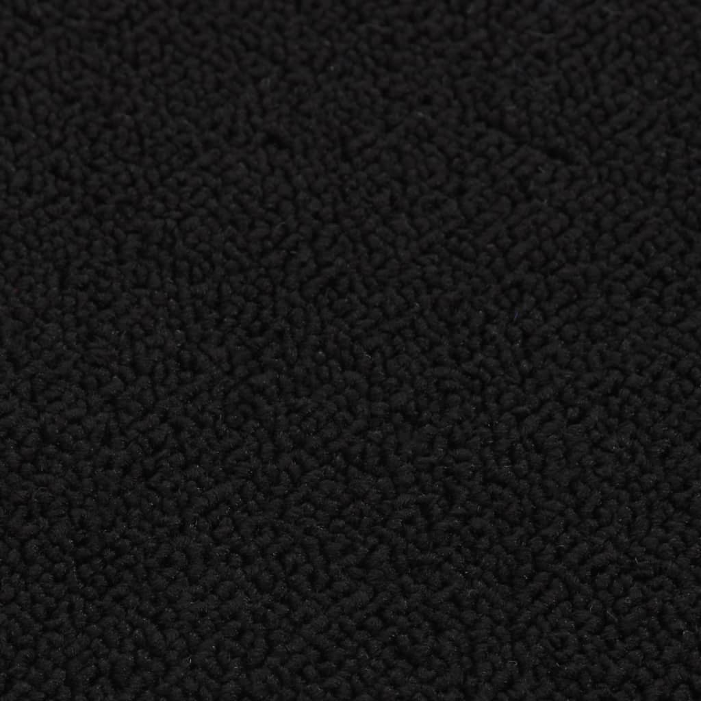 vidaXL Alfombrillas de escalera 15 uds negro rectangular 60x25 cm
