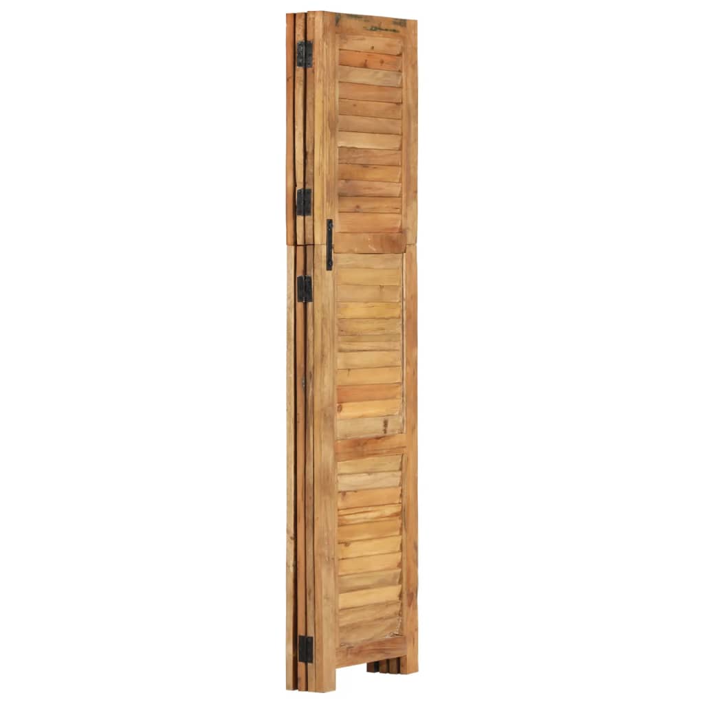vidaXL Biombo divisor madera maciza reciclada 168 cm