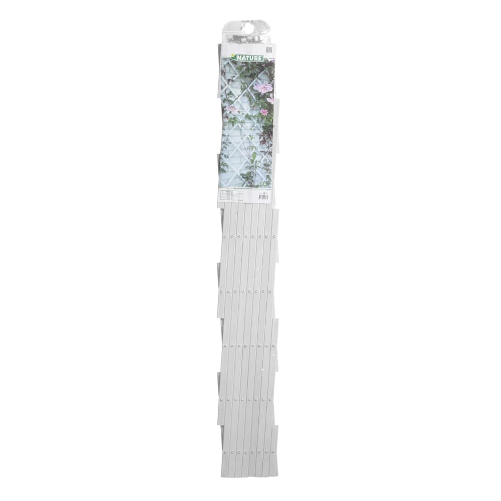 Nature Enrejado de jardín 100x200 cm PVC blanco 6040703