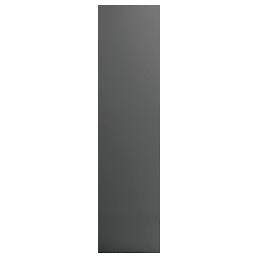 vidaXL Armario de madera contrachapada gris brillante 50x50x200 cm