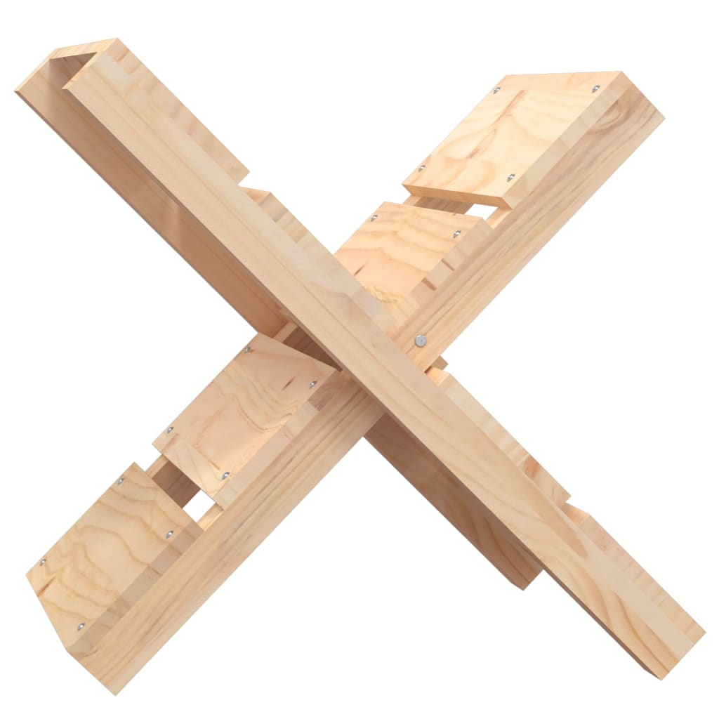 vidaXL Soporte de leña madera maciza de pino 47x39,5x48 cm