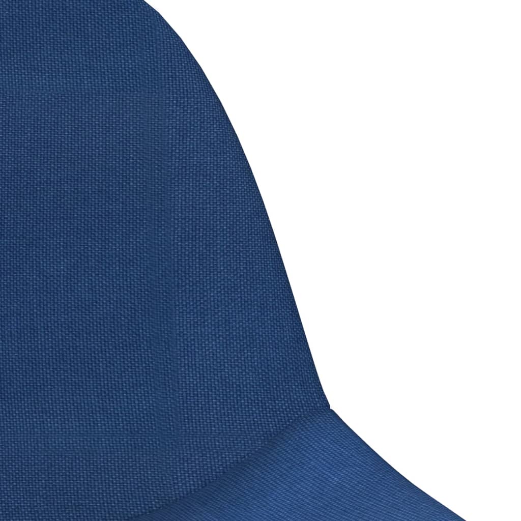 vidaXL Silla de comedor giratoria tela azul