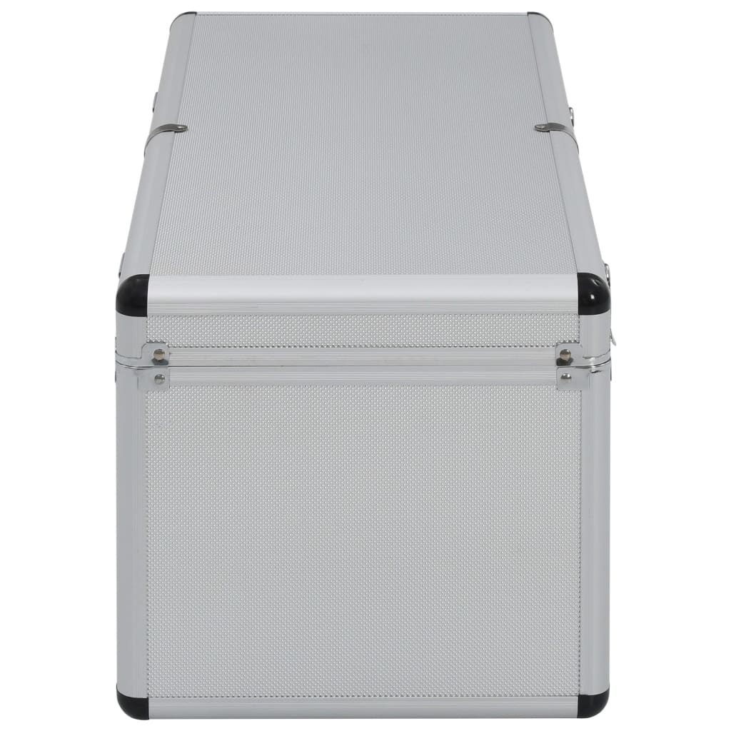 vidaXL Cajas de almacenamiento 2 unidades aluminio plateado