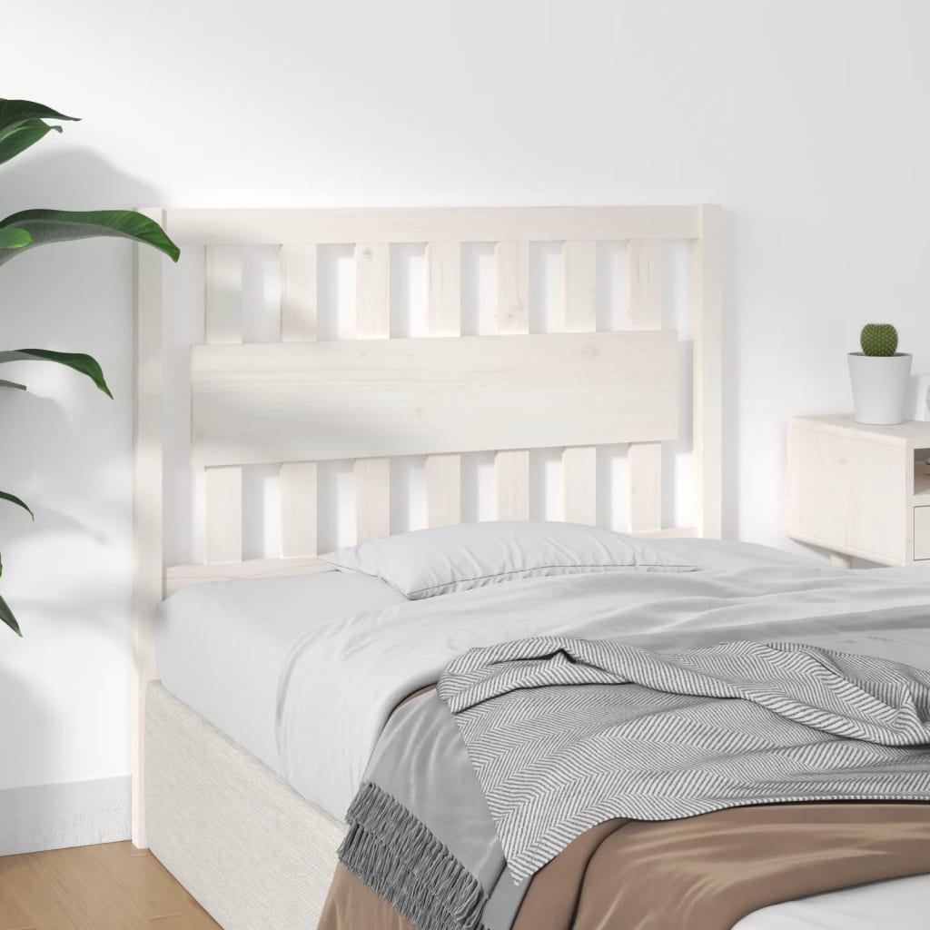 vidaXL Cabecero de cama madera maciza de pino blanco 105,5x4x100 cm