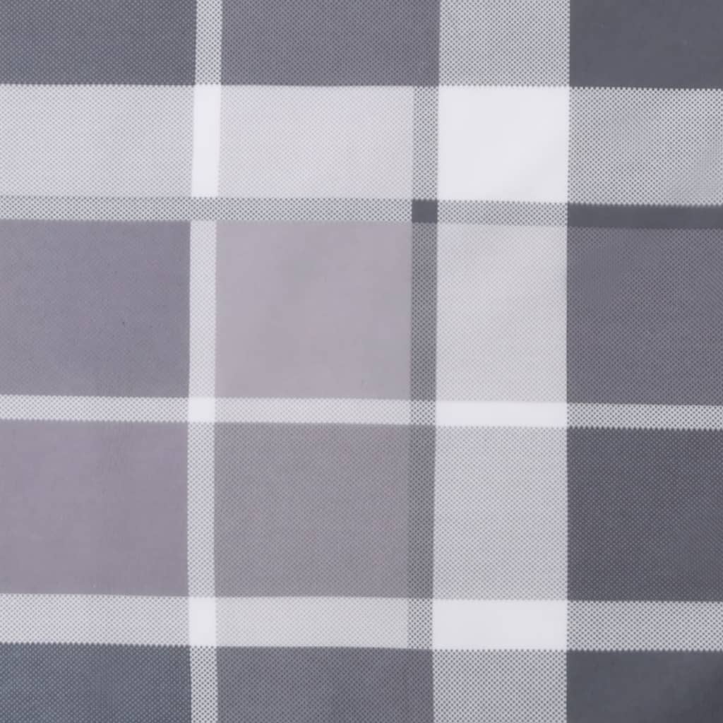 vidaXL Cojín para sofá de palets de tela a cuadros gris 70x70x12 cm