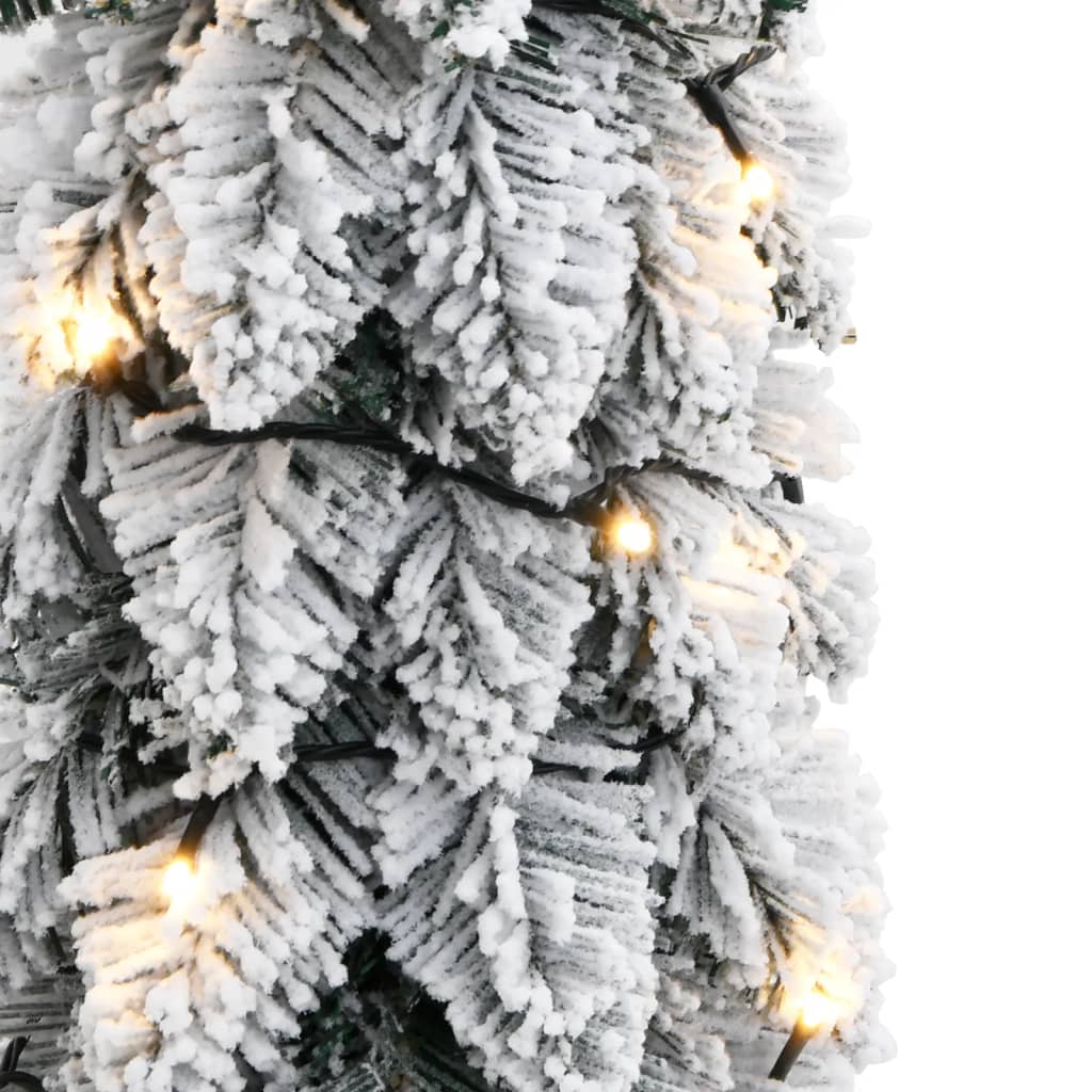 vidaXL Árbol de Navidad artificial iluminado con 30 LED y nieve 60 cm
