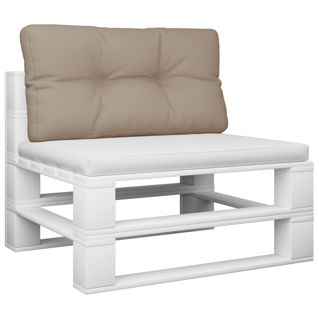 vidaXL Cojín para sofá de palets de tela gris taupé 80x40x12 cm