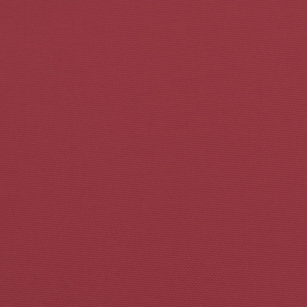 vidaXL Cojín de banco de jardín tela Oxford rojo tinto 120x50x7 cm