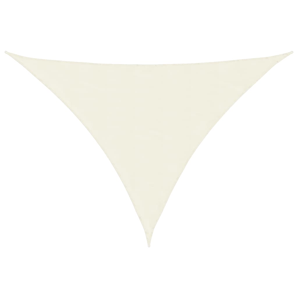 vidaXL Toldo de vela triangular tela Oxford color crema 4x4x5,8 m