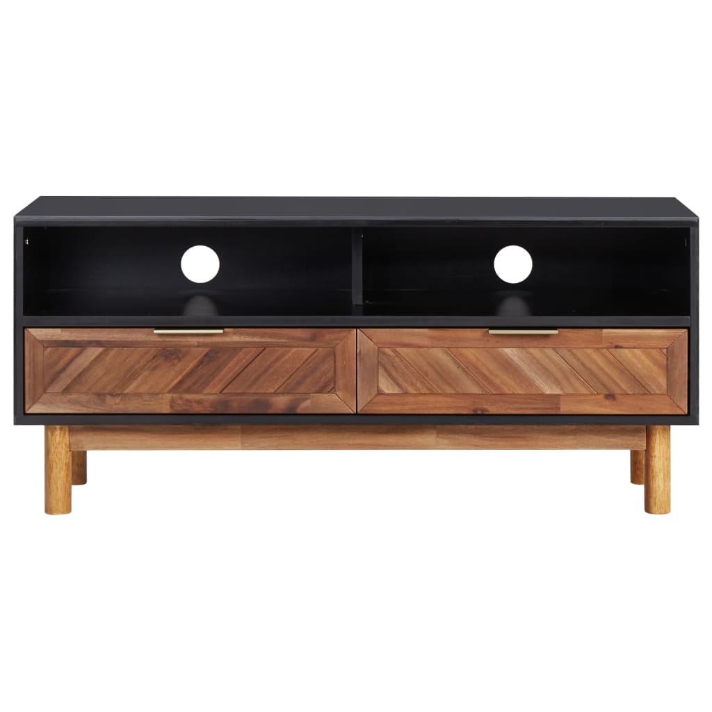 vidaXL Mueble para TV de madera maciza de acacia y MDF 100x35x45 cm