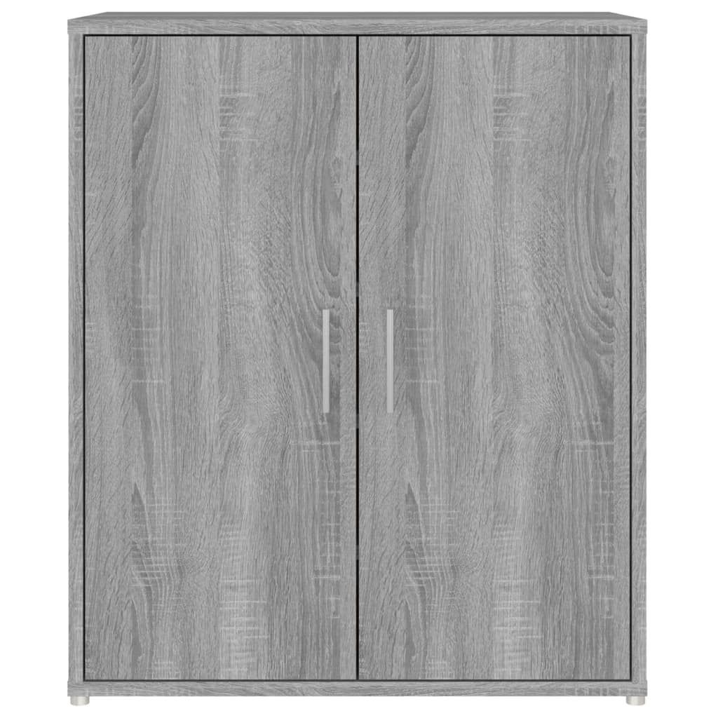 vidaXL Zapatero de madera contrachapada gris Sonoma 60x35x70 cm