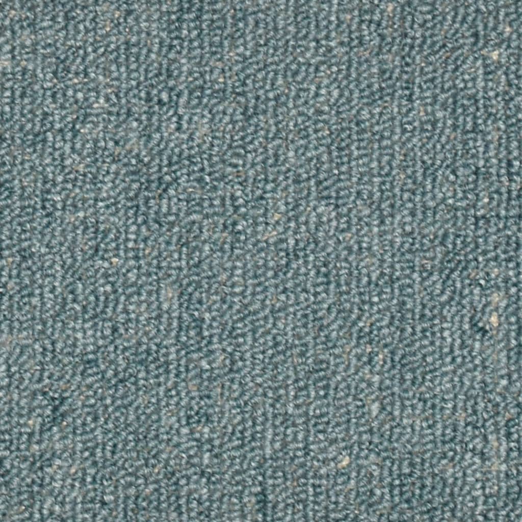 vidaXL Alfombras de peldaños de escalera 15 uds azul 56x17x3 cm